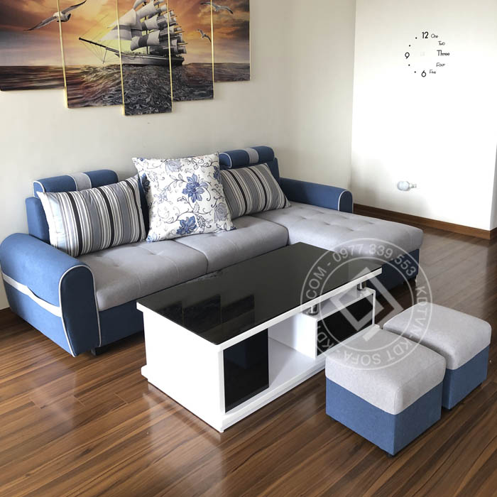 Sofa góc bọc nỉ - Cửa Hàng Bàn Ghế KDTVN